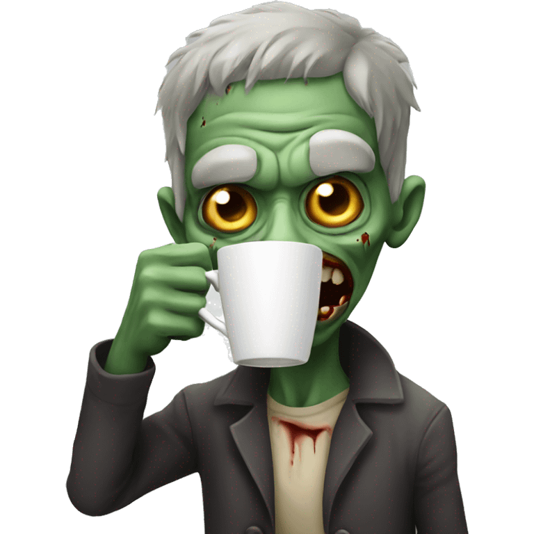 zombie drinking coffee emoji