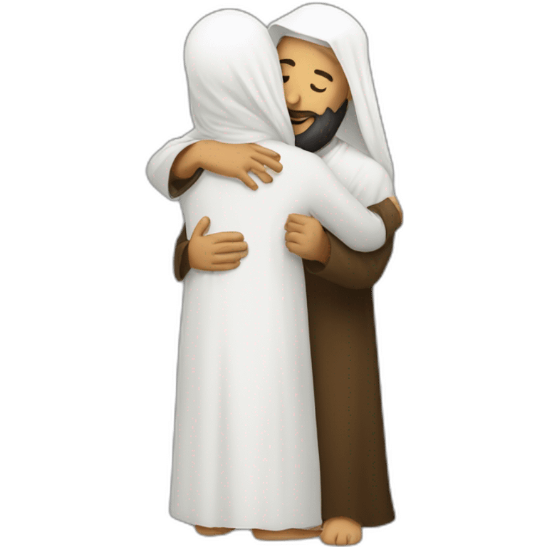 Orthodox et arab hug emoji