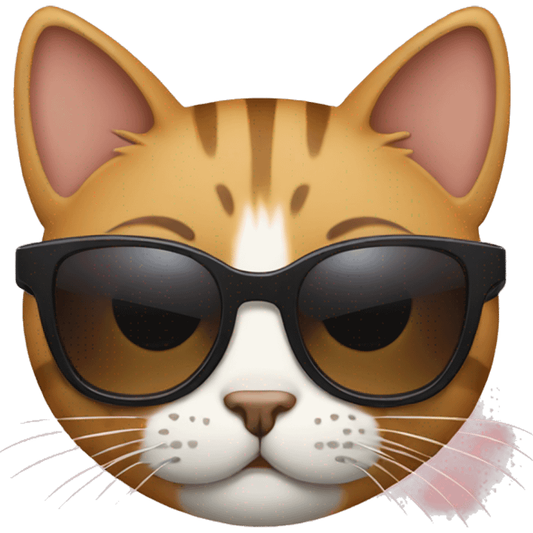 cat with sunglasses winking emoji