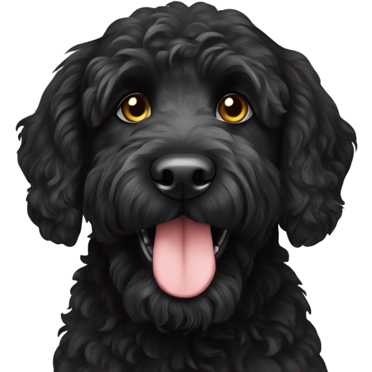 Black labradoodle  emoji