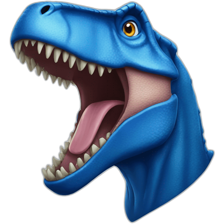 blue t-rex head emoji