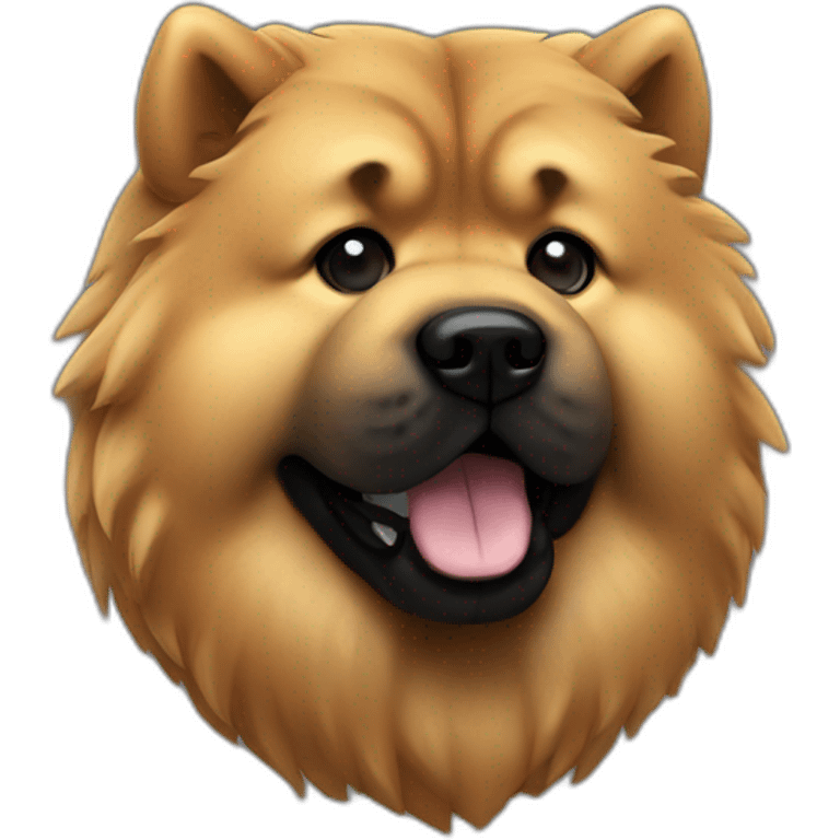 chow chow with black glass emoji