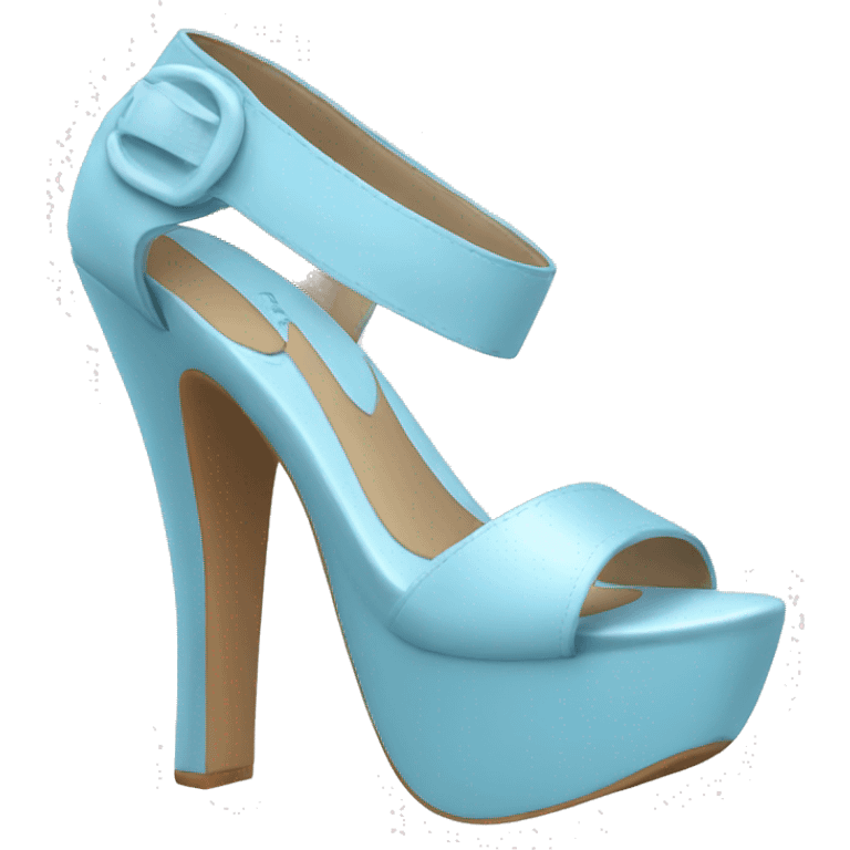 Baby blue heel emoji