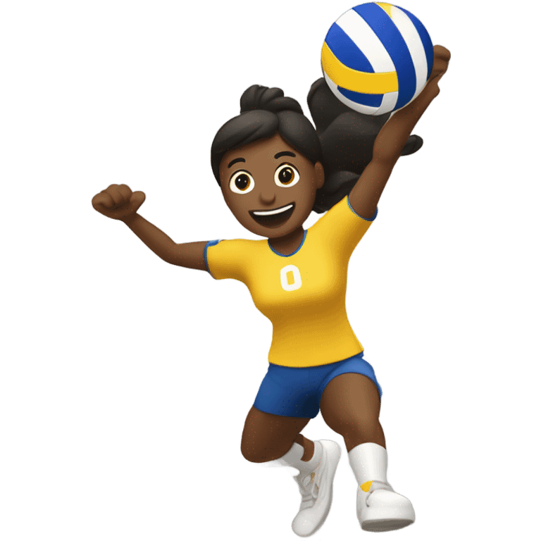 Mañana playing volleyball emoji