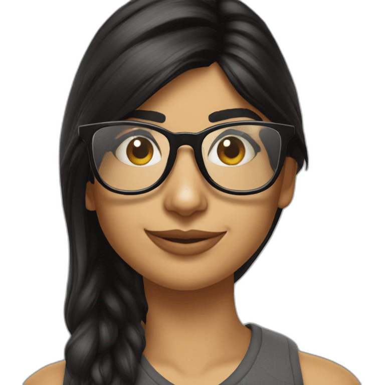 Mia khalifa with glasses emoji