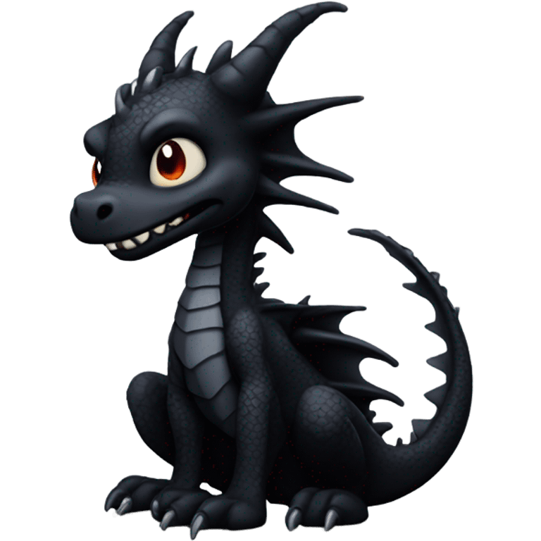 Goth dragon emoji