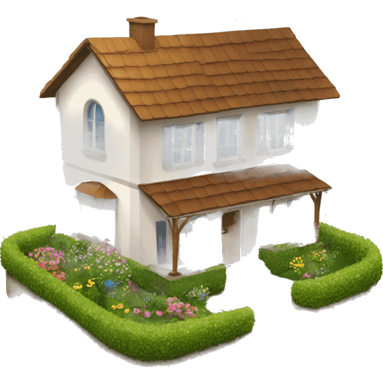 beautiful house with garden  emoji