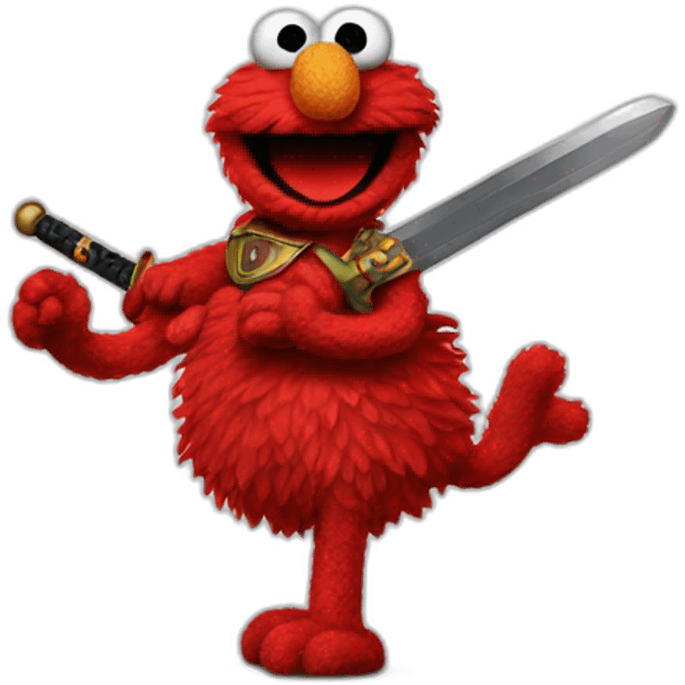 elmo with a sword emoji