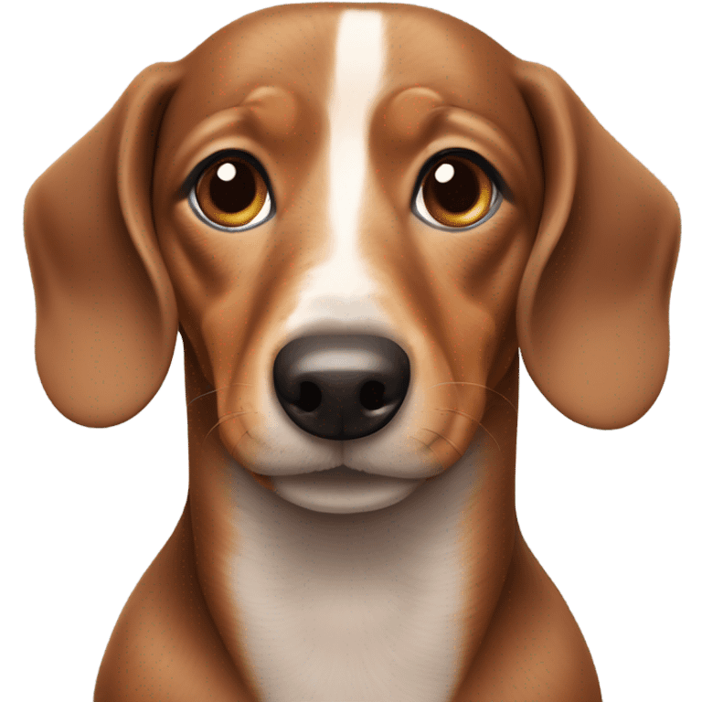 Chubby brown short haired dachshund  emoji