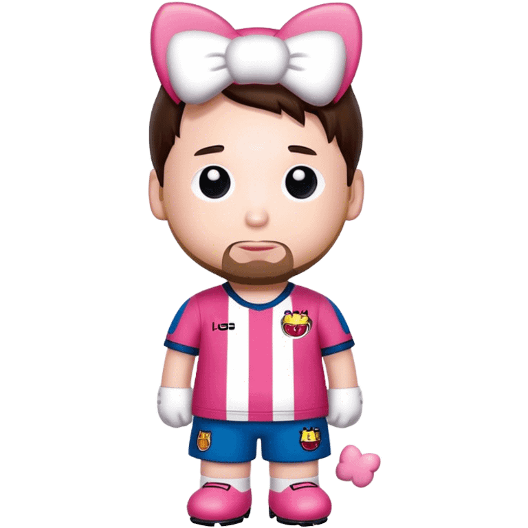 Messi wearing hello kitty  emoji