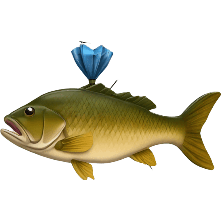 Buffalo carp with bowfishing arrow  emoji