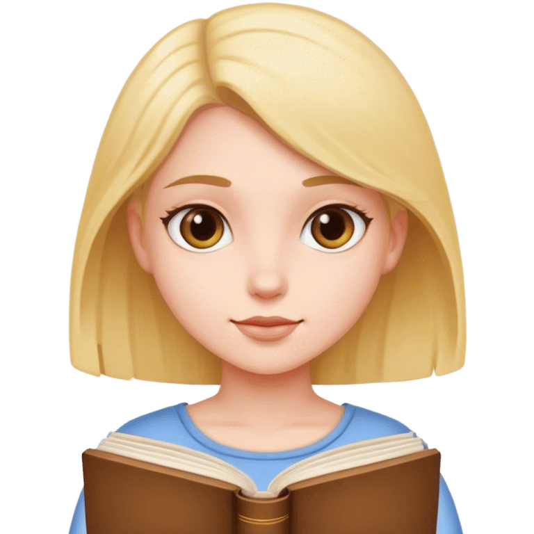 girl with book emoji