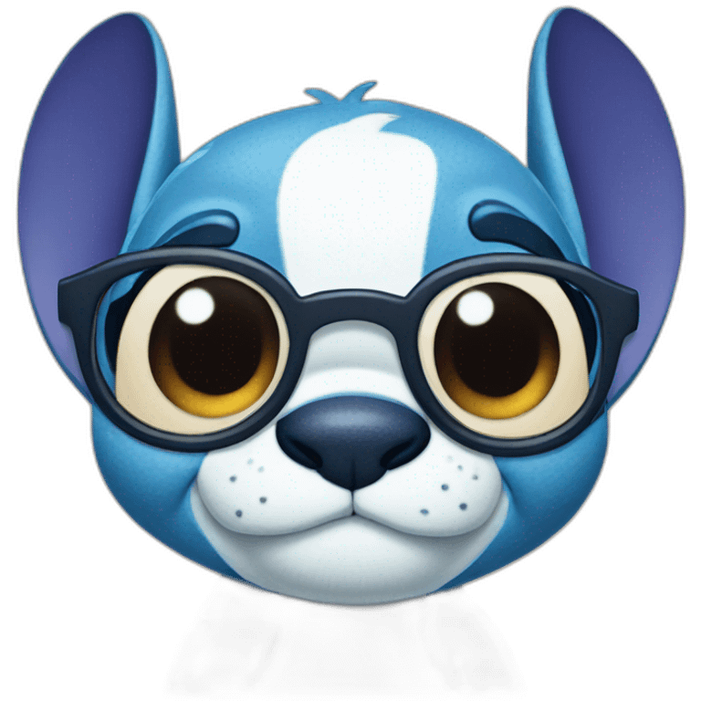 stitch with glasses from lilo and stitch emoji