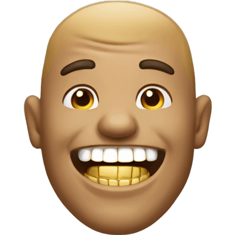 Man with gold teeth smiling emoji