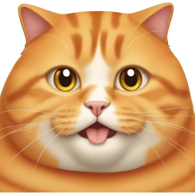 Orange obese cat emoji