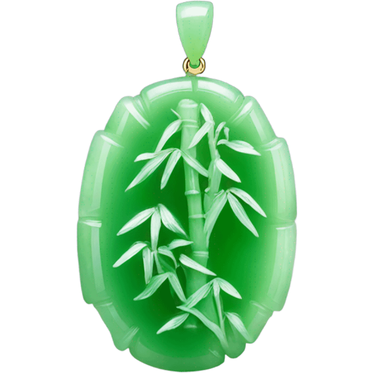 Chinese style light green bamboo-shaped jade pendant  emoji