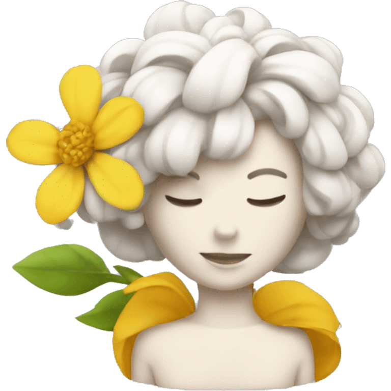 Bougie avec meche en forme de fleur emoji