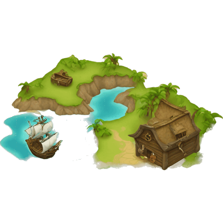 pirate map emoji