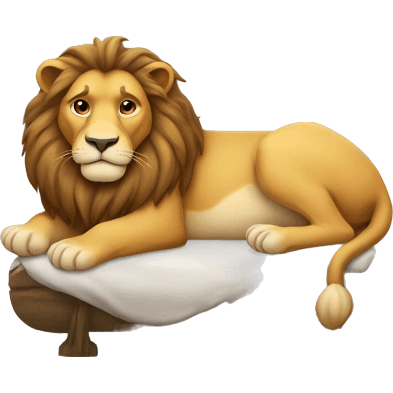 Resting lion emoji