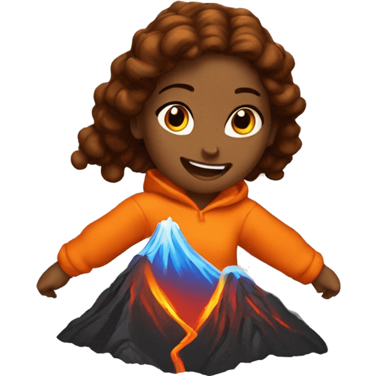 Volcano jumper girl emoji