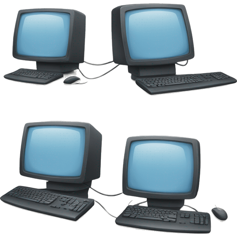 Three Networked Computers  emoji