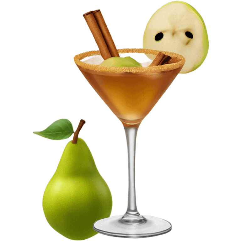 Pear and cinnamon cocktail  emoji