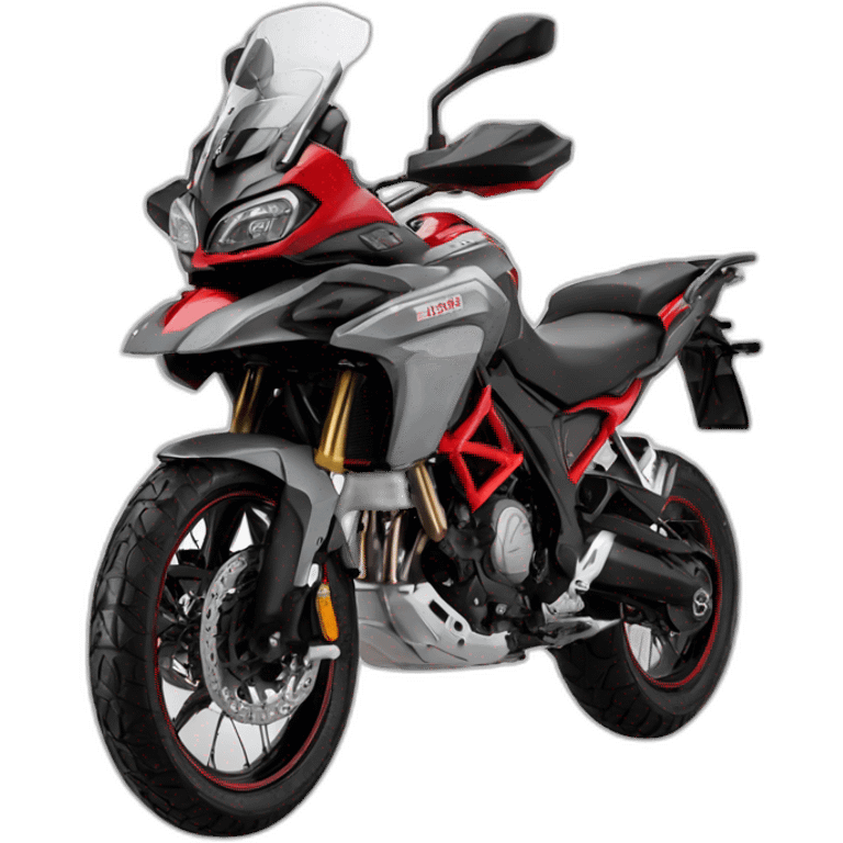 Moto benelli trk 502X gris y roja emoji