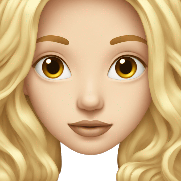 Pretty fair skin colour with golden long hairs emoji