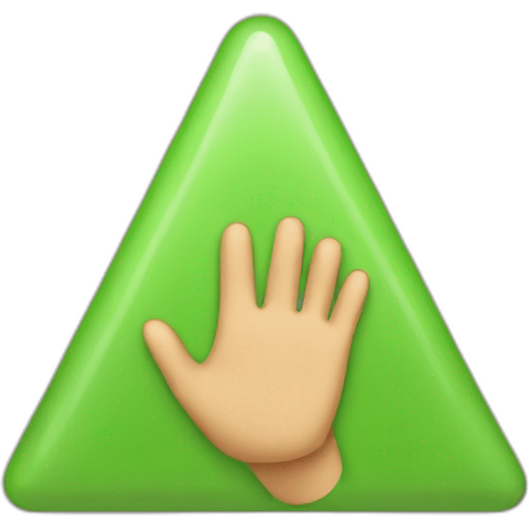 triangle with fingers emoji