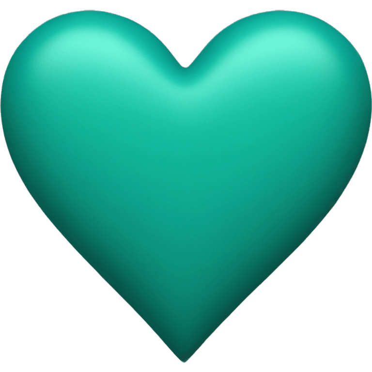 Teal green matte heart emoji