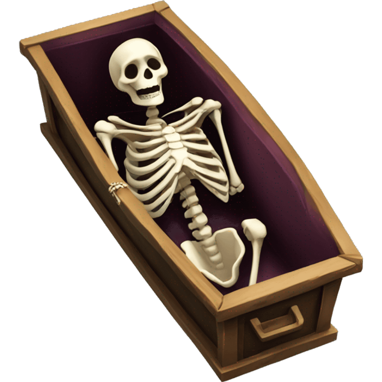 Skeleton in coffin  emoji