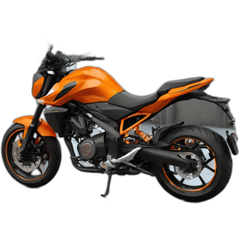 Moto duke 200 color naranja 2021 emoji