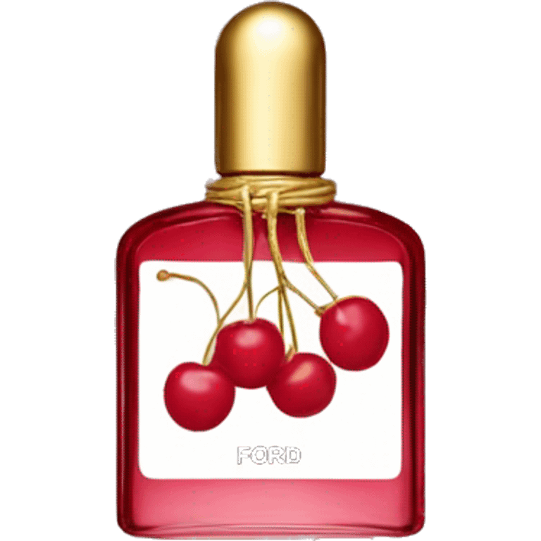 Perfume bottle tom Ford cherry emoji