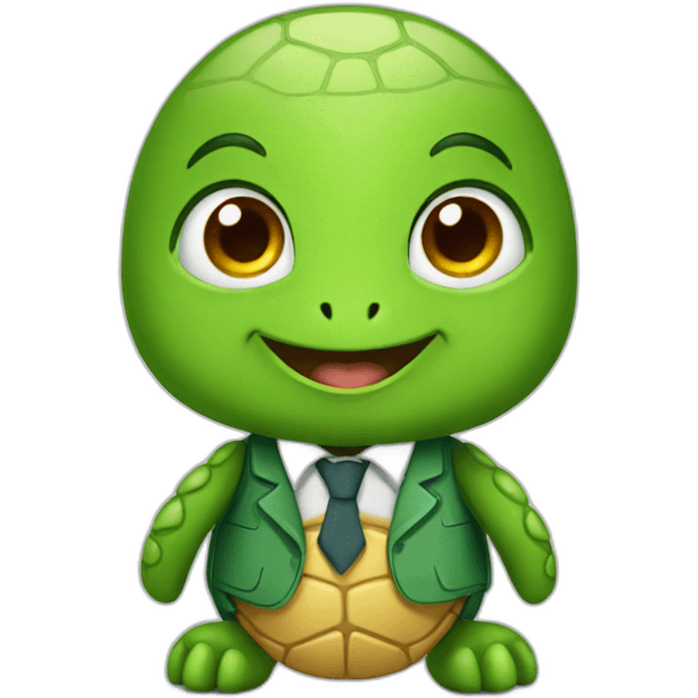 Turtle in a teacher emoji