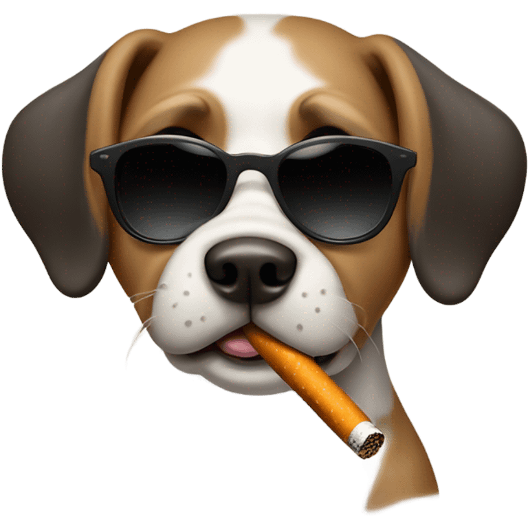 Dog smoking  emoji