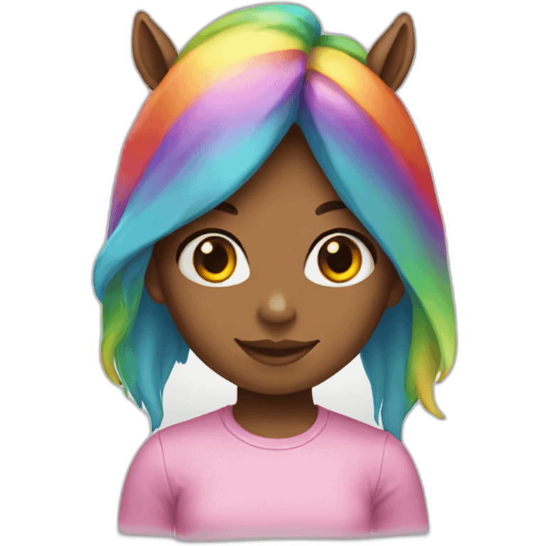 Girl-with-raibow-unicorn-hat emoji