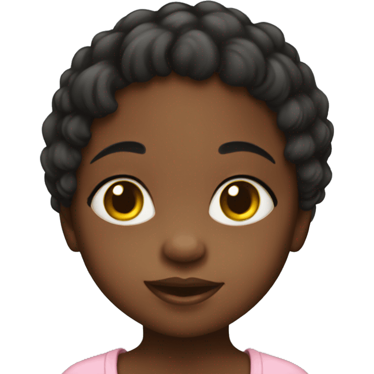 Cute black baby girl emoji