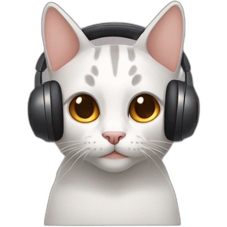 gato con audifonos emoji