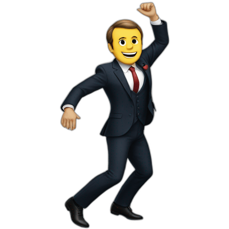 macron dancing emoji