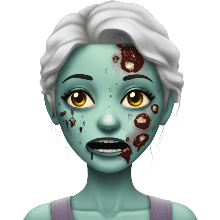 woman zombie with glitter  emoji