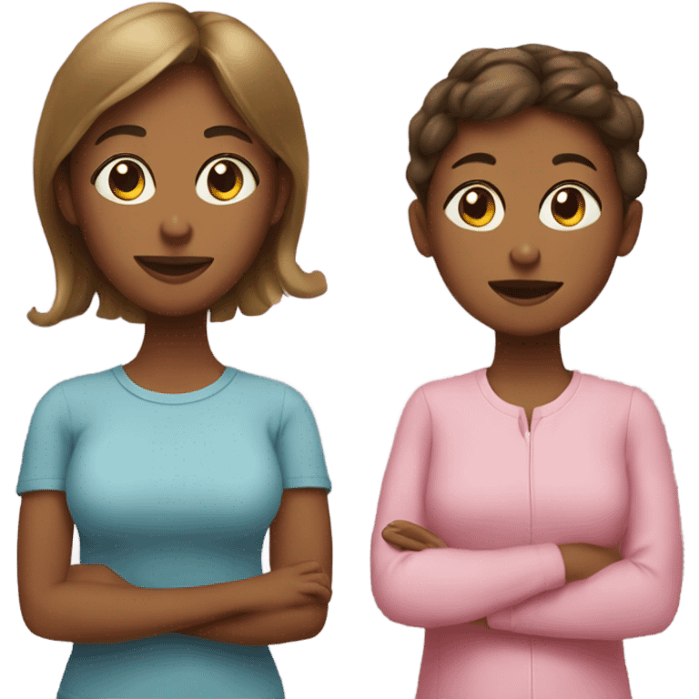 Mom and daughter emoji