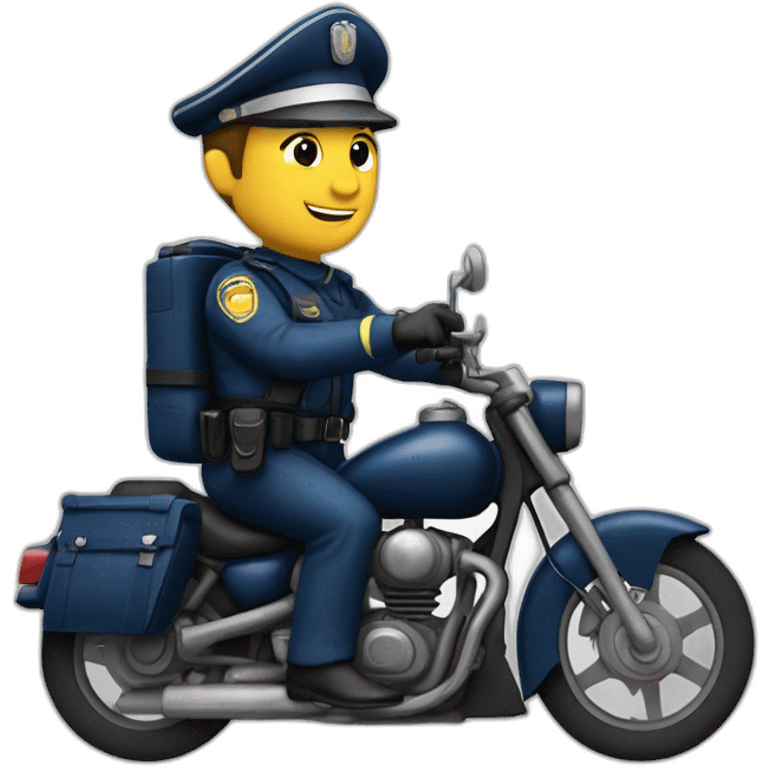 Gendarmes sur Motos en train de lever emoji