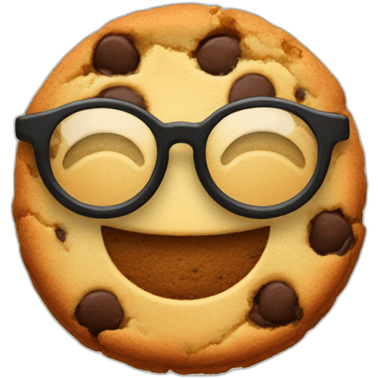 cookie with glasses emoji