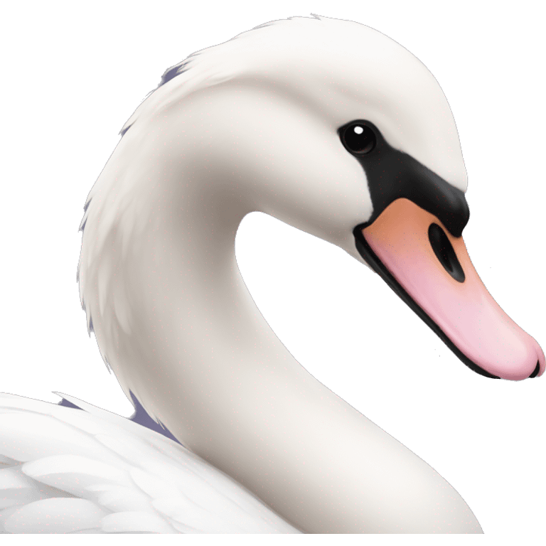 swan with light pink bow emoji