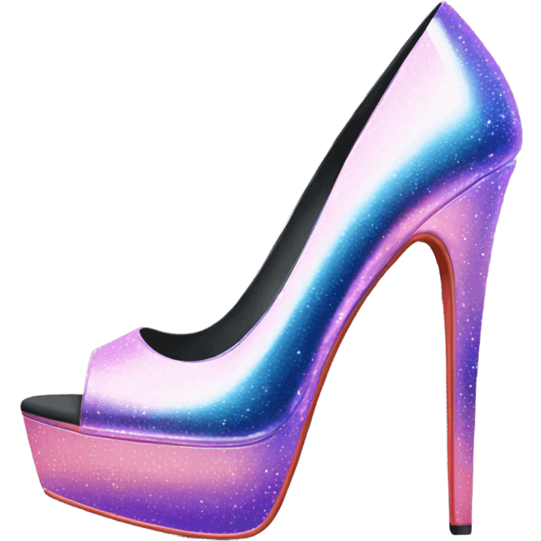 Shiny platform high heels  emoji