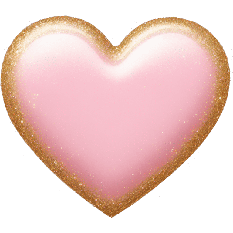 light pink heart with glitter emoji