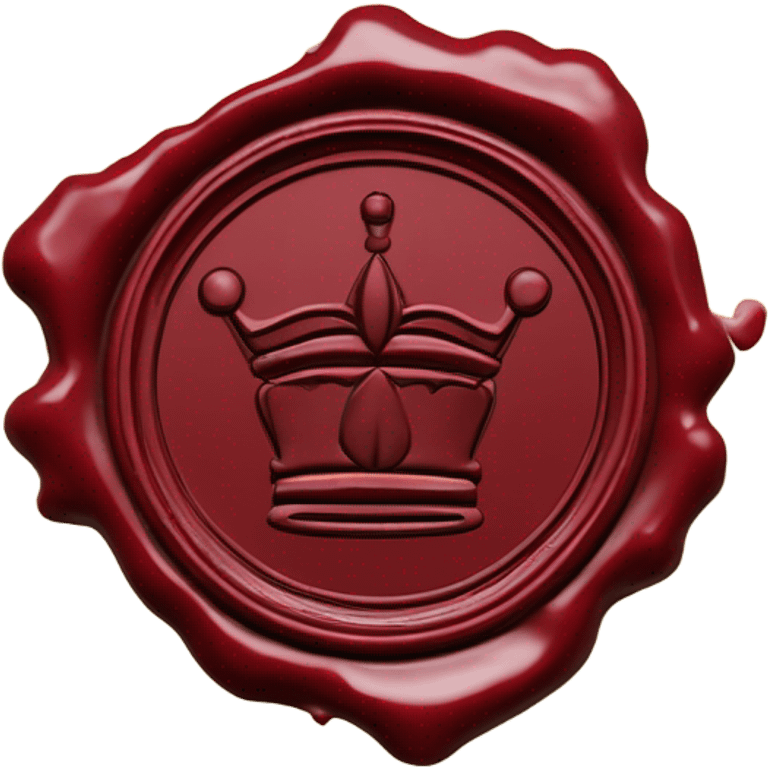 broken queen wax seal red circle emoji