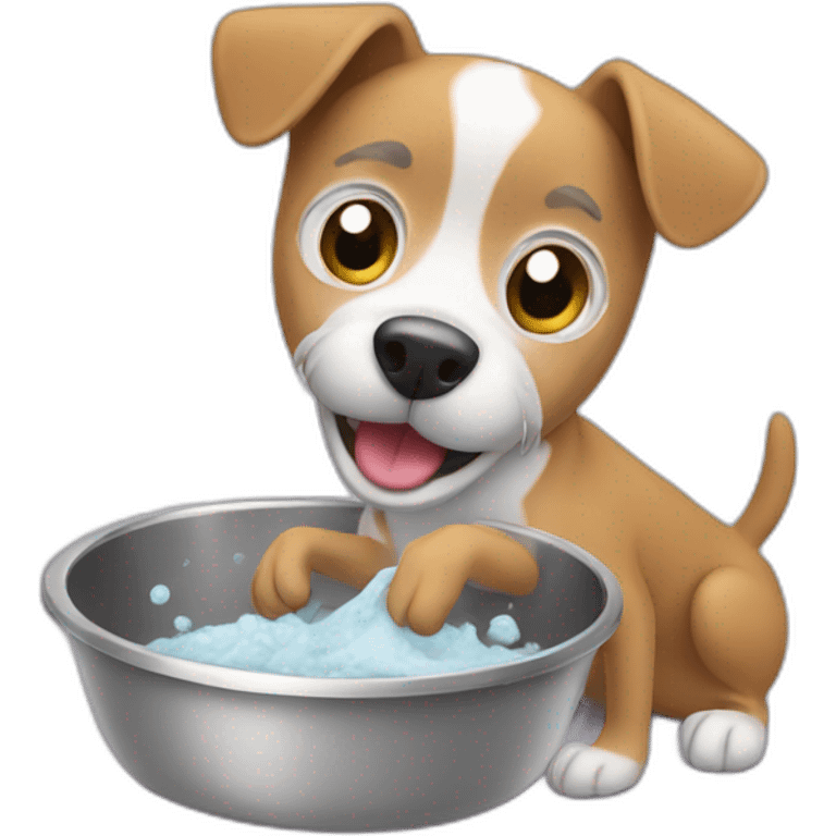 dog doing dishes emoji