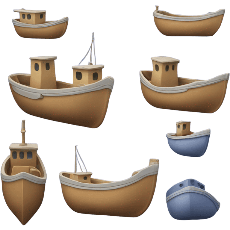 Periwinkle color realistic vessel emoji