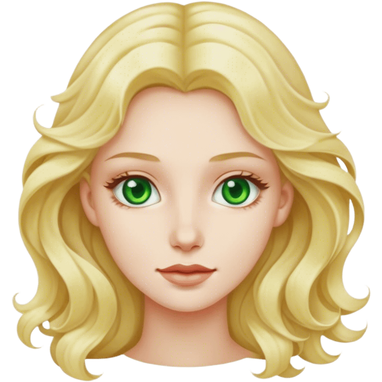 Tall wavy long blonde girl green eyes pale  emoji